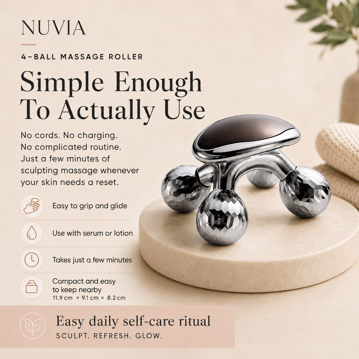 NUVIA 4-Ball Massage Roller